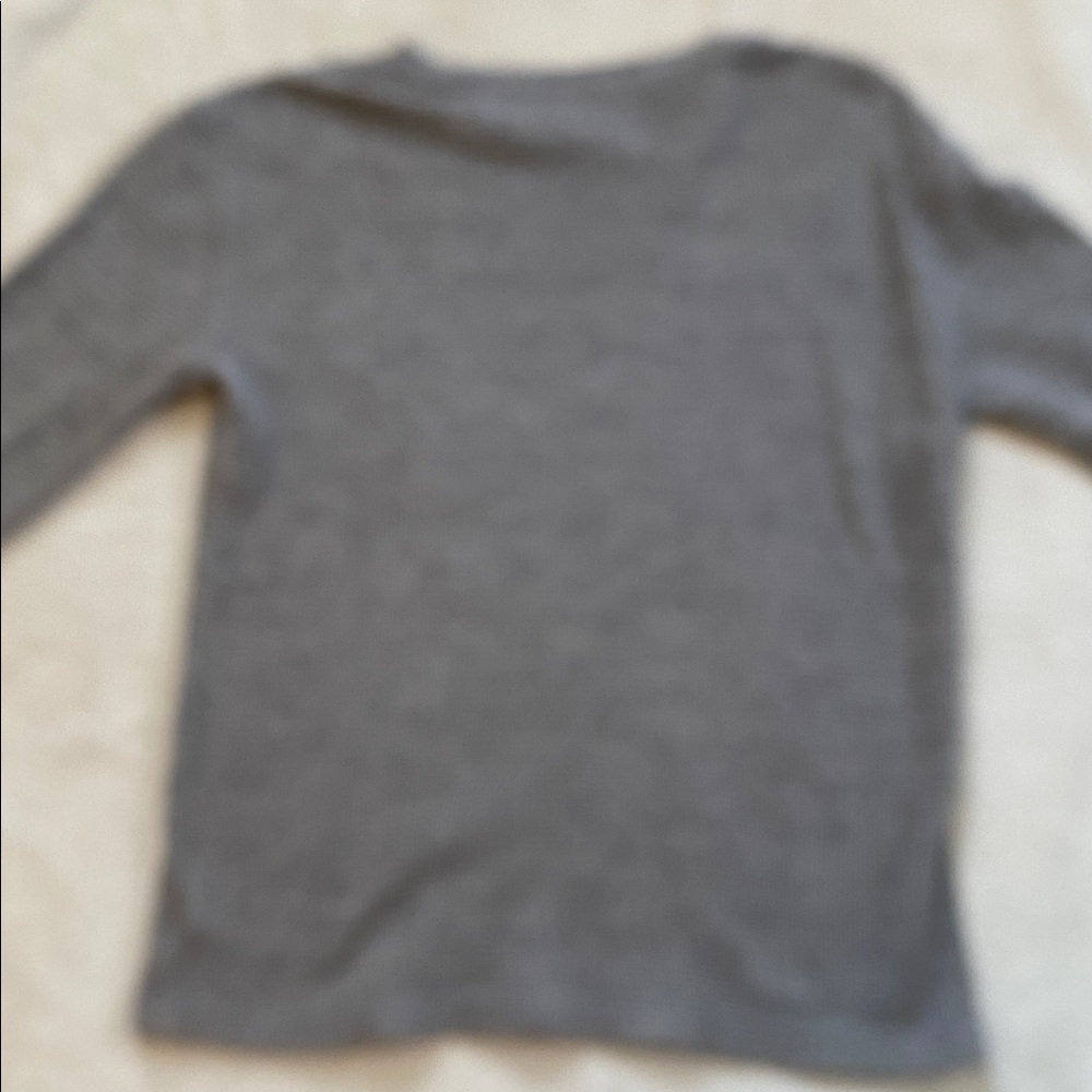 Polo Ralph Lauren gray waffle thermal knit long sleeve tee Sz S - Picture 5 of 5